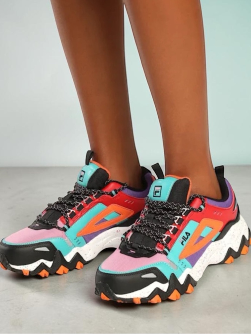 Fila Oakmont TR Pink Multi-Color Block Sneakers